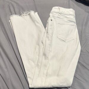 Elegant White Straight Leg Women's Jeans